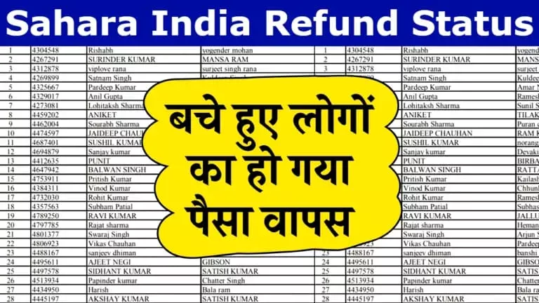 Sahara India Refund Status